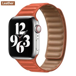 Apple watch - silicone / leather magnetic strap - 38mm - 42mm