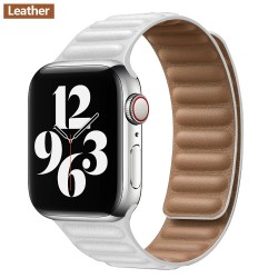 Apple watch - silicone / leather magnetic strap - 38mm - 42mm