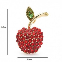 Red cherry with crystals - broochBrooches