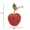 Red cherry with crystals - broochBrooches