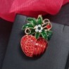 Red flower / apple - crystal brooch