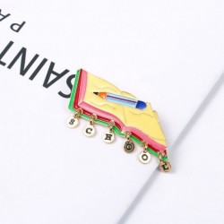 School / notebook / pen - brooch