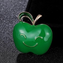 Apple with a smiling face - broochBrooches