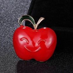 Apple with a smiling face - broochBrooches