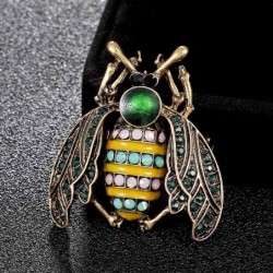 Crystal bee - elegant brooch