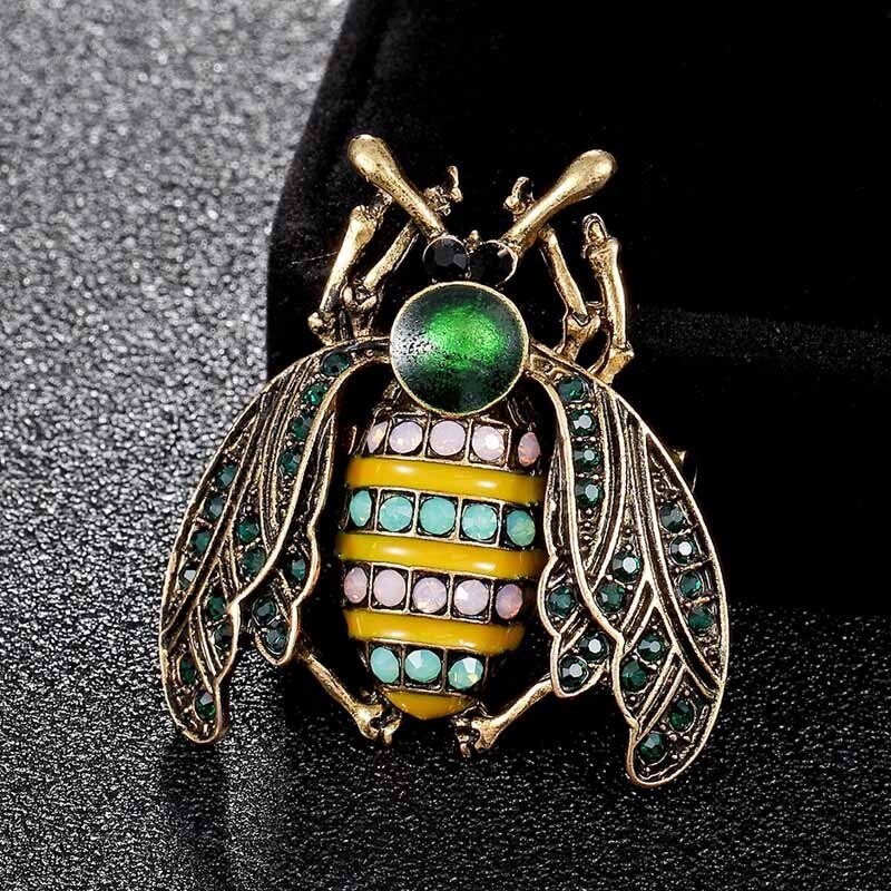 Crystal bee - elegant brooch