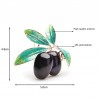 Double olives with a leaf - brooch