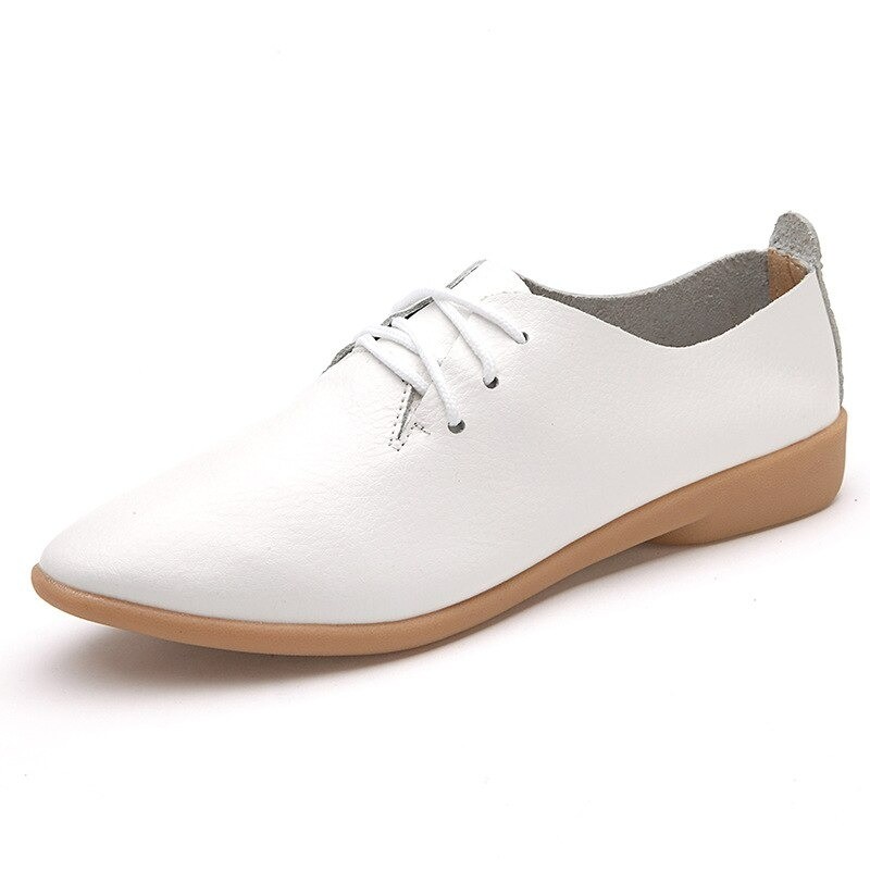 Soft moccasins - flat shoes with laces - genuine leatherBoots