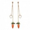 Pumpkin / carrot - long / stud long earringsEarrings