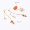Pumpkin / carrot - long / stud long earringsEarrings