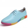 Flat shoes with rainbow sole - with laces - genuine leatherBoots