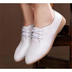 Soft moccasins - flat shoes with laces - genuine leatherBoots