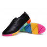 Flat shoes with rainbow sole - with laces - genuine leatherBoots