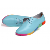 Flat shoes with rainbow sole - with laces - genuine leatherBoots