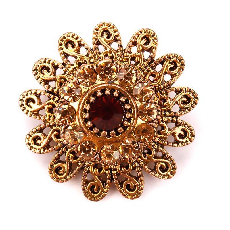 Vintage crystal flowers - antique brooch