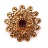 Vintage crystal flowers - antique brooch