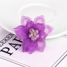 Flower with crystals - elegant brooch