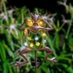 Frog shaped garden lamp - solar - waterproof