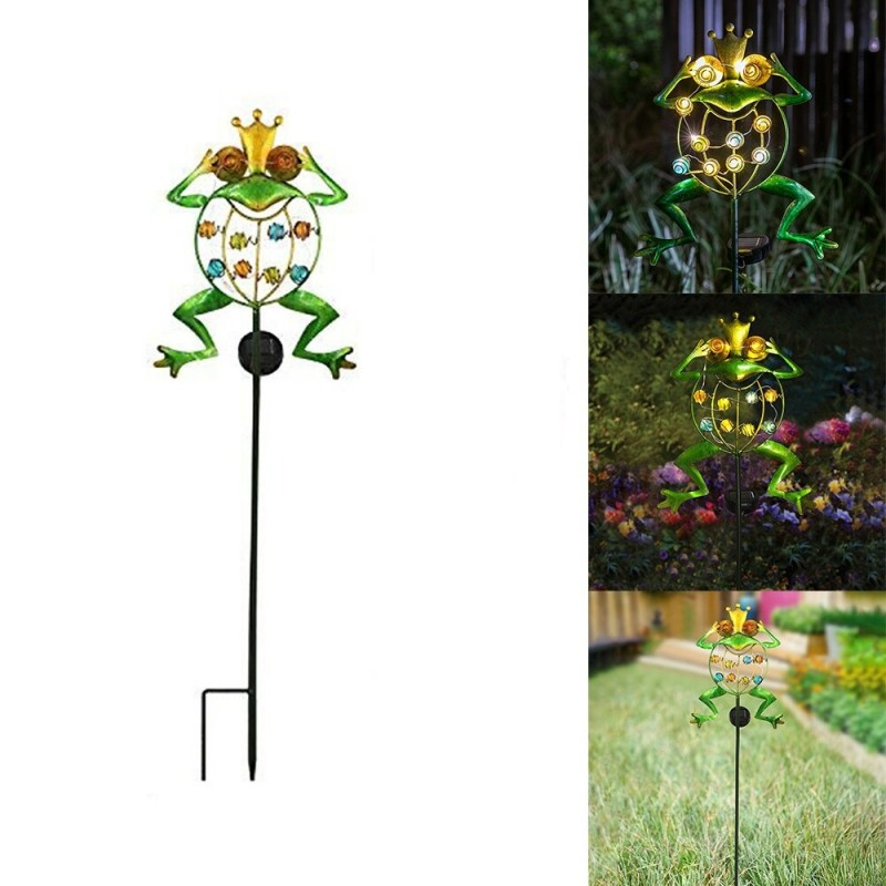Frog shaped garden lamp - solar - waterproof