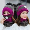 3 in 1 - knitted beanie / face mask / scarf - warm winter set