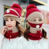 3 in 1 - knitted beanie / face mask / scarf - warm winter set