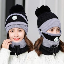 3 in 1 - knitted beanie / face mask / scarf - warm winter set