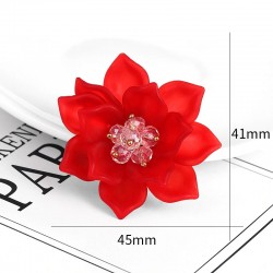 Flower with crystals - elegant brooch