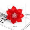 Flower with crystals - elegant brooch