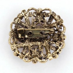 Vintage crystal flowers - antique brooch