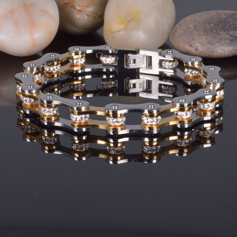Bicycle chain bracelet - gold & silver - stainless steelBracelets