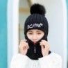 Winter hat with a pompom - balaclava with a zipper
