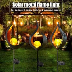 Flame effect garden light - metal lamp - LED - solar - waterproof