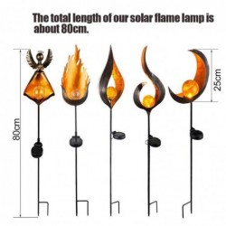 Flame effect garden light - metal lamp - LED - solar - waterproof