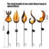 Flame effect garden light - metal lamp - LED - solar - waterproof
