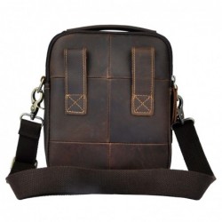 Leather shoulder / crossbody bag - with zippers / pockets
