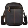 Leather shoulder / crossbody bag - with zippers / pockets