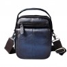 Leather shoulder / crossbody bag - with zippers / pockets