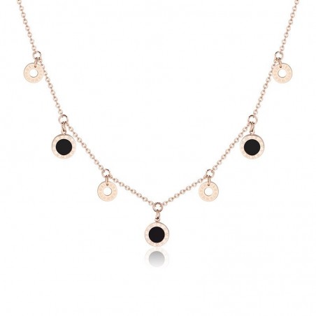 Gold necklace - round charms with Roman numbersNecklaces