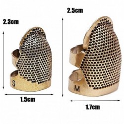 Sewing thimble - finger protector - retro metal brass