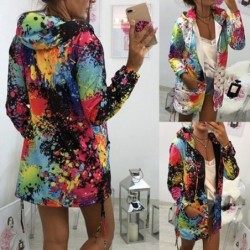 Jacket with hood - bomber - windbreaker - with pockets / zipper - colourful printJackets