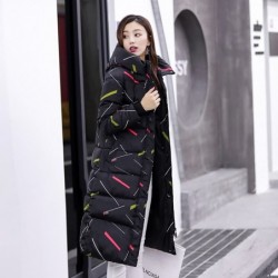 Warm / long down winter jacket with hood and zipper