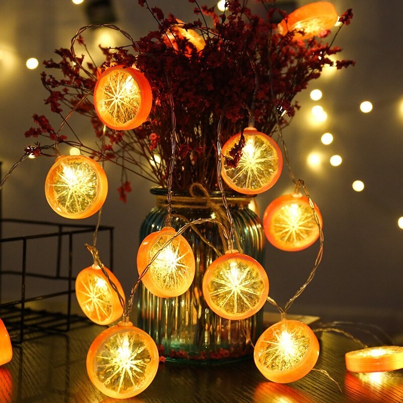 Fruits slices shaped string light - battery powered / USB - lemon / lime / orangeLights & lighting