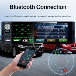 Car radio - 1 Din - RDS - microphone - USB - MP3 - MP5 - TF - ISO - in-dash multimedia player