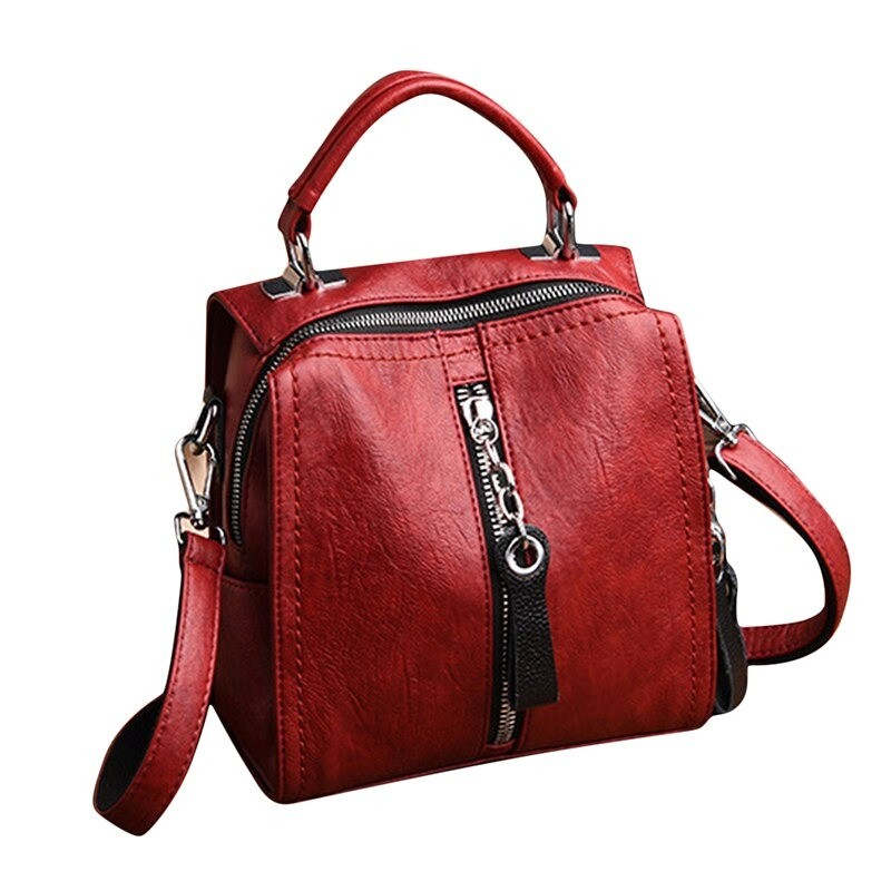Leather backpack - shoulder bag