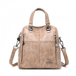 Multifunctional shoulder bag - leather backpack