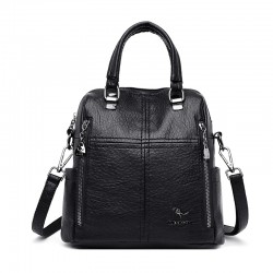 Multifunctional shoulder bag - leather backpack