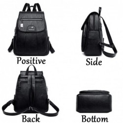 Leather backpack - with hand strap / zippers
