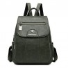 Leather backpack - with hand strap / zippers
