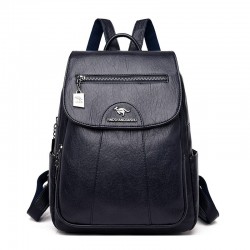 Leather backpack - with hand strap / zippersBackpacks