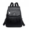 Leather backpack - with hand strap / zippers